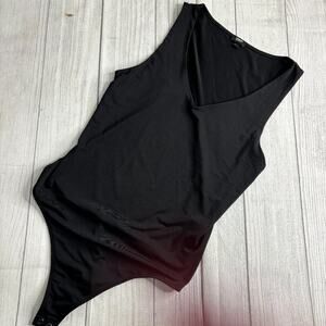 Express Black V-Neck Sleeveless Bodysuit